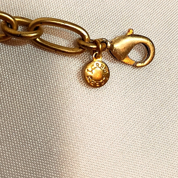 J CREW Gold and Blue Crystal Statement Necklace - Picture 5 of 6